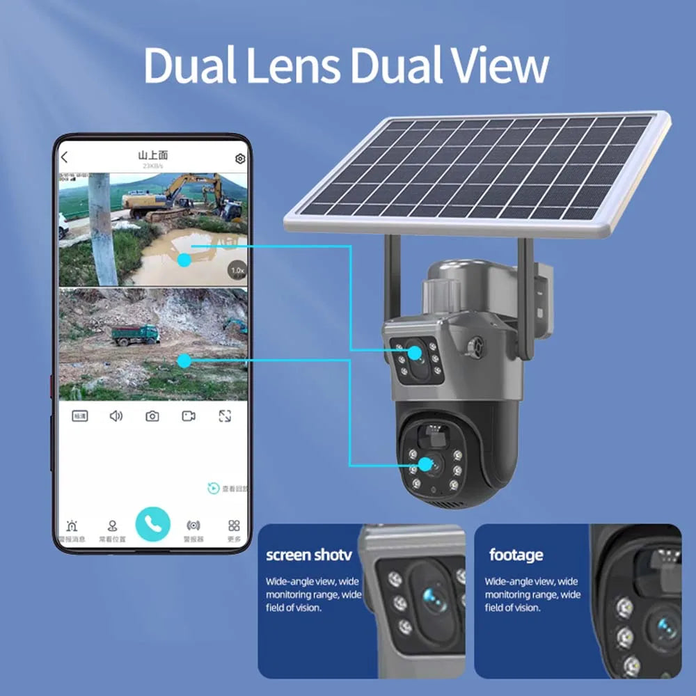 8MP 4K WiFi Solar Camera Outdoor Wireless