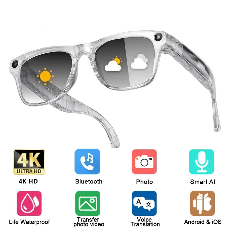 Xiaomi 4K HD AI Smart Glasses Photochromic Lens Camera