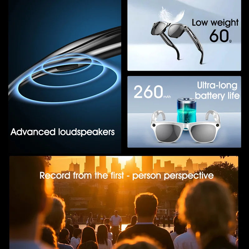 Xiaomi 4K HD AI Smart Glasses Photochromic Lens Camera