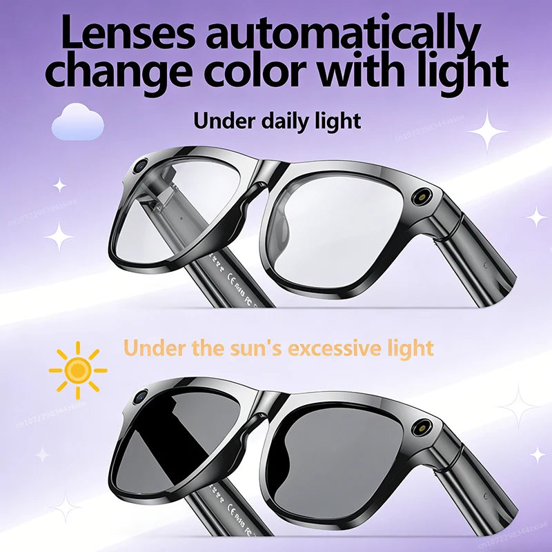 Xiaomi 4K HD AI Smart Glasses Photochromic Lens Camera