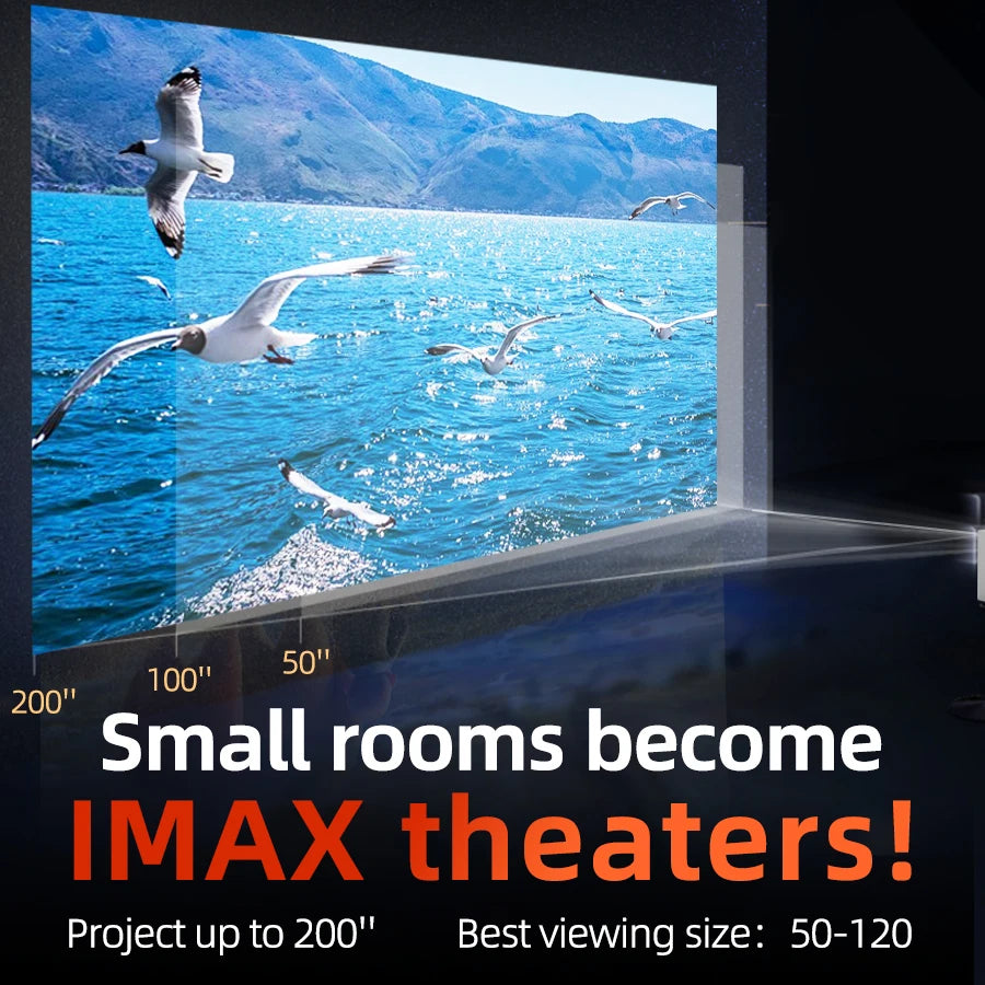 Android Smart HD 1080P WiFi Projector 4K