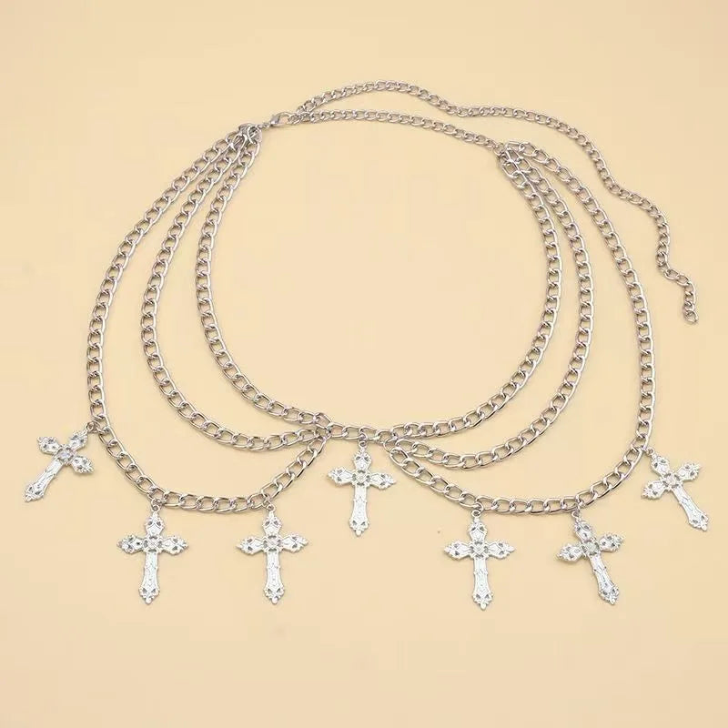 Cross waist chain