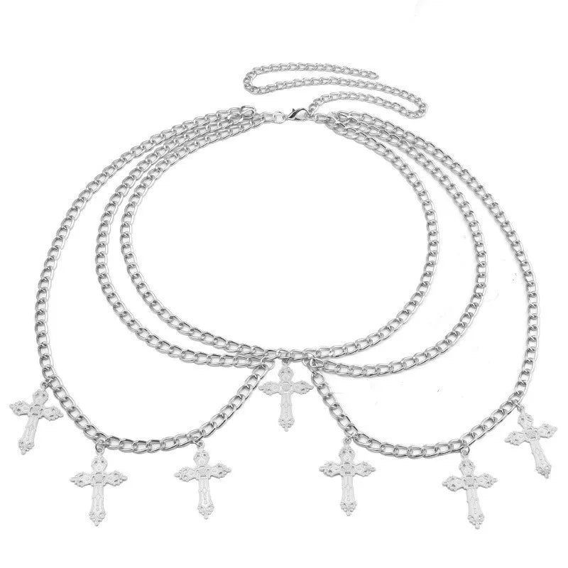 Cross waist chain