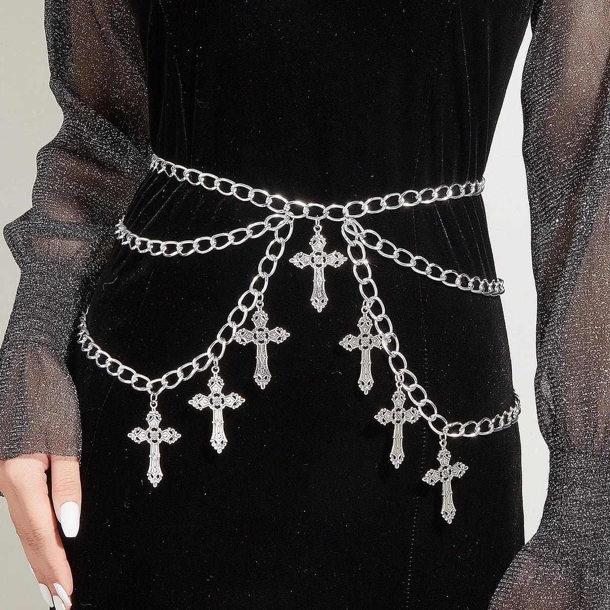 Cross waist chain