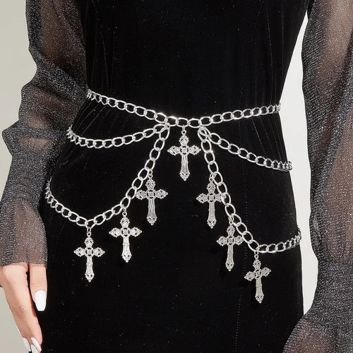 Cross waist chain