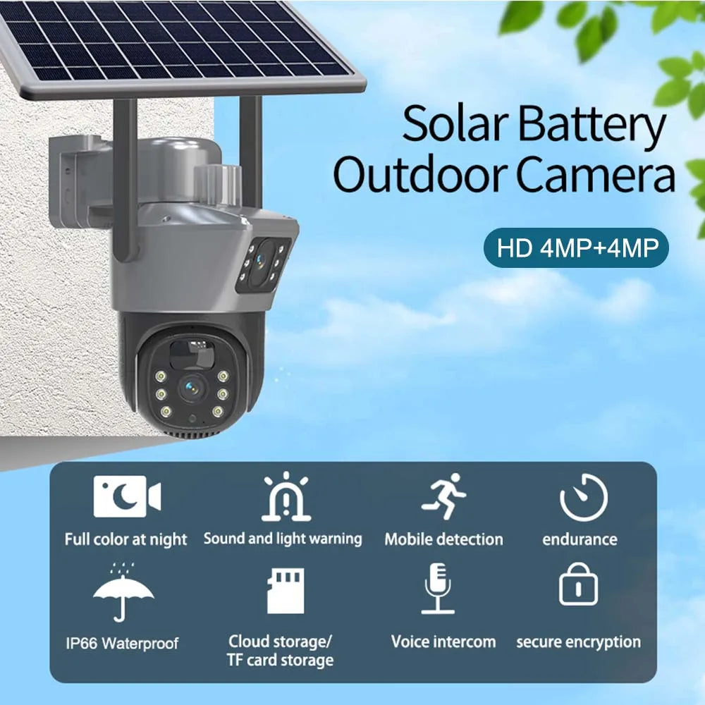 8MP 4K WiFi Solar Camera Outdoor Wireless