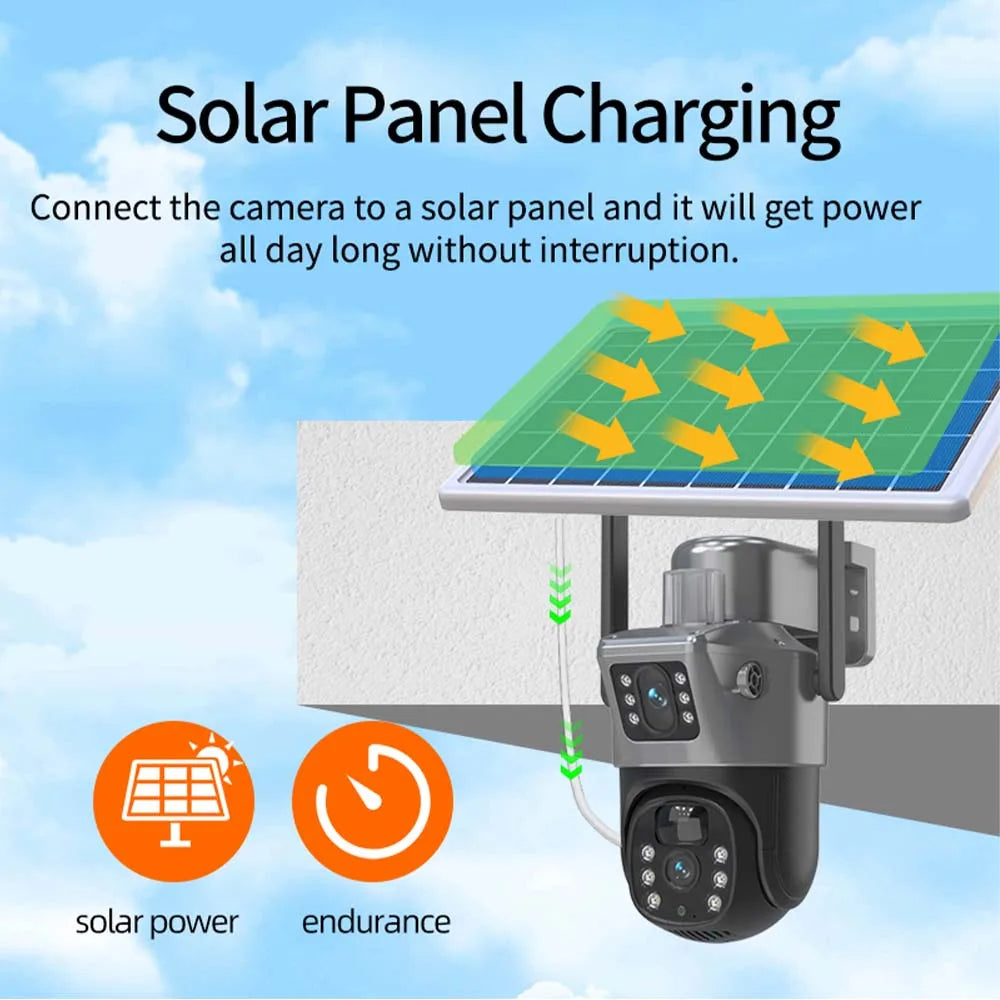8MP 4K WiFi Solar Camera Outdoor Wireless