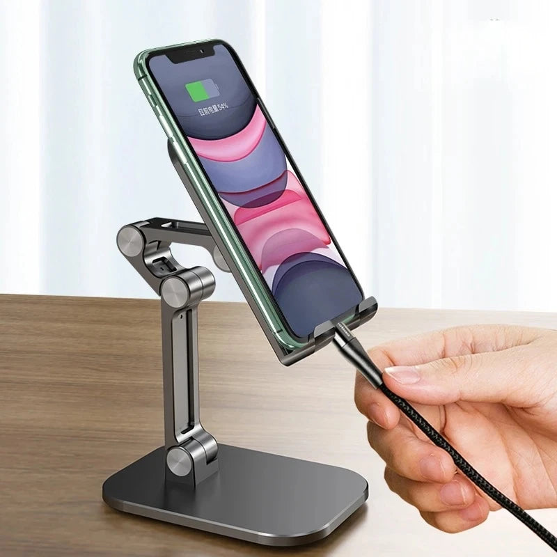 Three Sections Foldable Desk Mobile Phone Holder